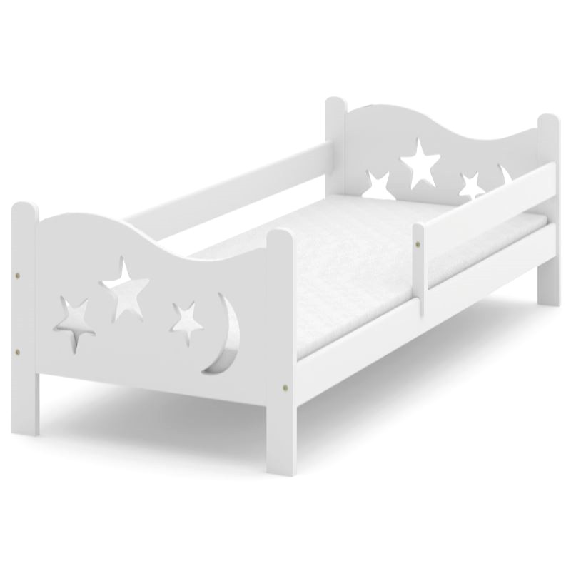 Białe łóżko dziecięce Gwiazdka 80x160 cm