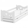 Białe łóżko dziecięce Gwiazdka 80x160 cm