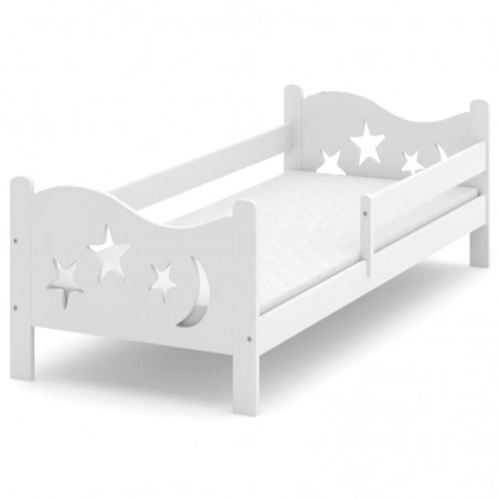 Białe łóżko dziecięce Gwiazdka 80x180 cm